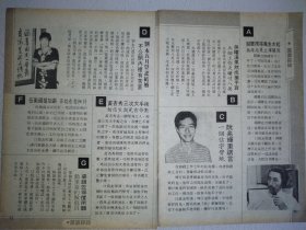 大众电视杂志 刘永、阮兆辉、关聪早期32开彩页（2页2面）