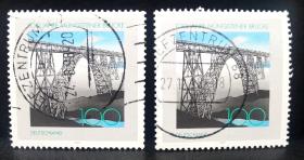 信68德国1997年邮票 孟格斯顿大桥 建筑 1全上品信销（随机发货）2015斯科特目录0.8美元