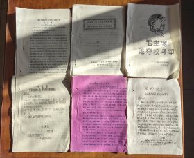 油印资料若干份