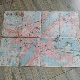 老地图武汉市交通图1992年