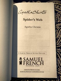 【绝版稀见书】Agatha Christie：《 Spider's Web: A Play in Three Acts 》 ( French's Acting Edition ) 阿加莎·克里斯蒂 三幕话剧 剧本：《蜘蛛网》 ( 平装英文原版 )