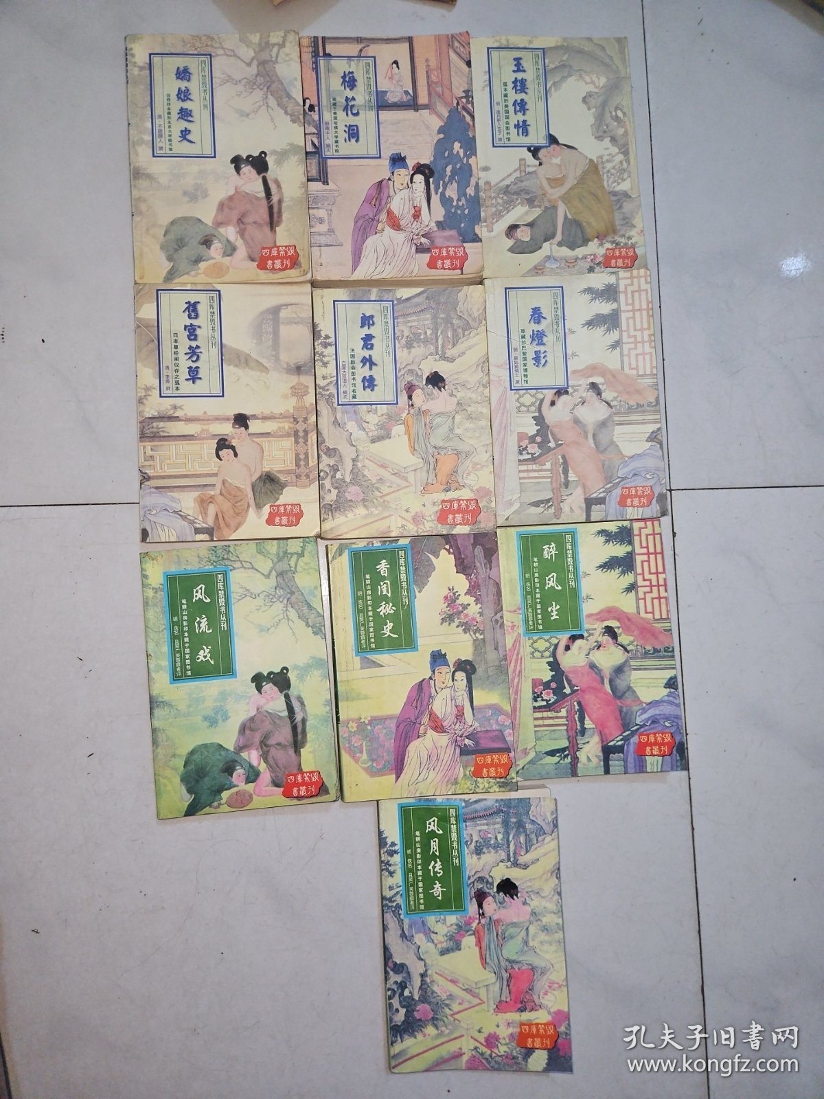 四库禁毁书丛刊：风月传奇 醉风尘 香闺秘史 风流戏 旧宫芳草 郎君外传 春灯影 娇娘趣史 梅花洞 玉楼传情（10册合售）