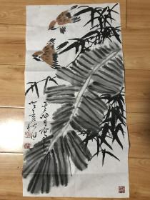 著名书画家，篆刻家，教育家，孙其峰精品三开花鸟