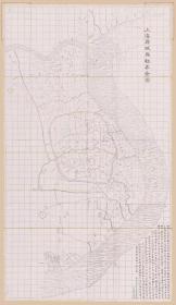 古地图1874上海县城厢租界全图  许雨苍绘 法国藏本。纸本大小85.37*147.51厘米。宣纸艺术微喷复制。