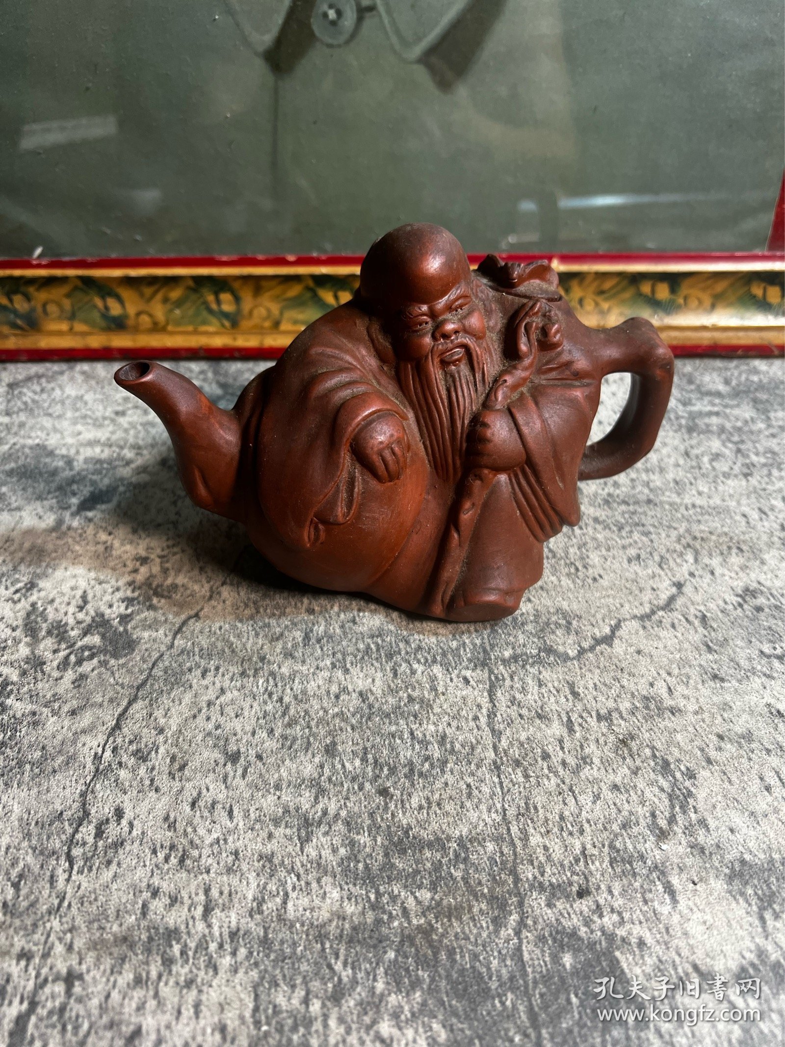 80年代左右，老寿星紫砂壶一把y
