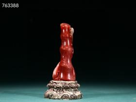 旧藏·寿山石竹节印章摆件。