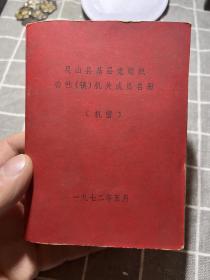 昆山县基层党组织公社机关成员名册