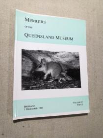 MEMOIRS OF THE QUEENSLAND MUSEUM[昆士兰博物馆回忆录]VOLUME 37 PART1