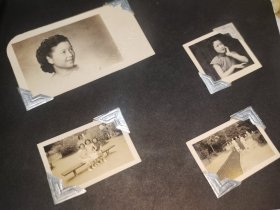 民国旗袍美女老照片一组(上海风景老照片中山公园)
