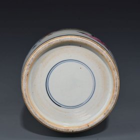 清康熙青花五彩十二花神人物瓶 44*21厘米