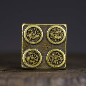 实心纯铜四大神兽道家印章