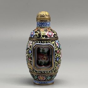 精品景泰蓝珐琅转心鼻烟壶 尺寸如图