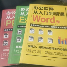 全套3册 办公软件自学Word PPT Excel从入门到精通 wps教程表格制作函数办公软件书籍