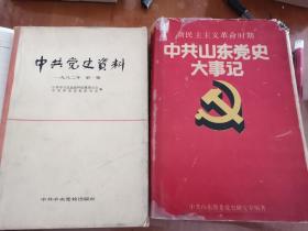 1982年第一辑，创刊号，中共党史资料。1992年12月中共山东党史大事记，很多山东革命先烈。