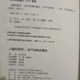 大藏经精华：圣严法师讲佛经