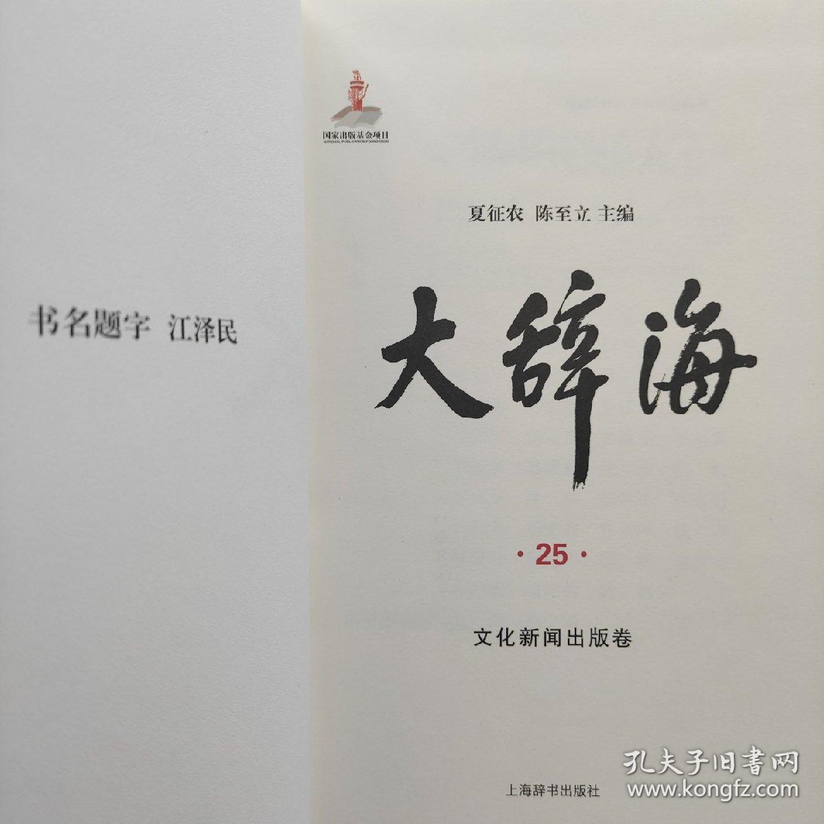 大辞海——文化新闻出版卷，绝对正版，品佳。