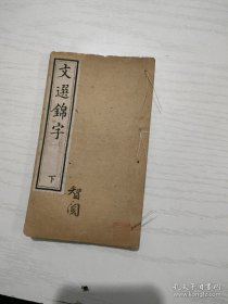 清末白纸石印 《文选锦字录》存下册卷之11-21卷小开本