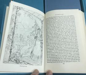 Marcel Proust:Rememberance of things past《马歇尔·普鲁斯特：追忆逝水年华》12卷套，大约50幅精美铅笔画，著名的出版社Chatto & Windus出版发行。装订严整，书角方正。佳品。封面自然旧，内页几乎没有翻阅痕迹