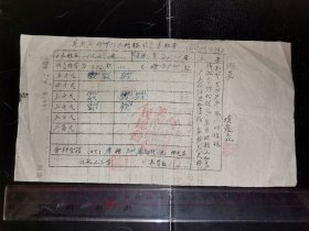 广东台山县美南乡那洲村土地证收费通知书（建国初盖“台山美南乡农民协会”大印）