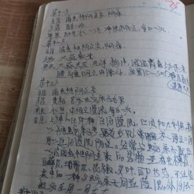 老笔记本 1973年 山西应县革委会粮食局刘美关于中医中药经方验方的记录 36开平装一册