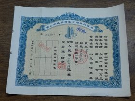 1993年（浙江）萧山市银星印染公司股权证书（20股）