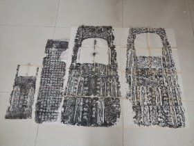 旧拓，北魏造像，两块大的尺寸60*110cm，小的25*90cm，25*56cm有断裂，品如图所示喜欢的联系