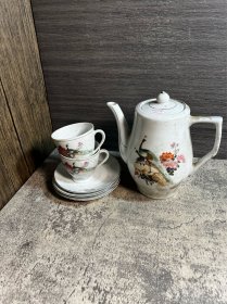 80年代，花开富贵茶壶一套