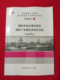 中国钢铁工业协会六届会员大会第五次会议专题报告3：钢铁外部宏观环境及钢铁产业链经济效益分析 （2022年）