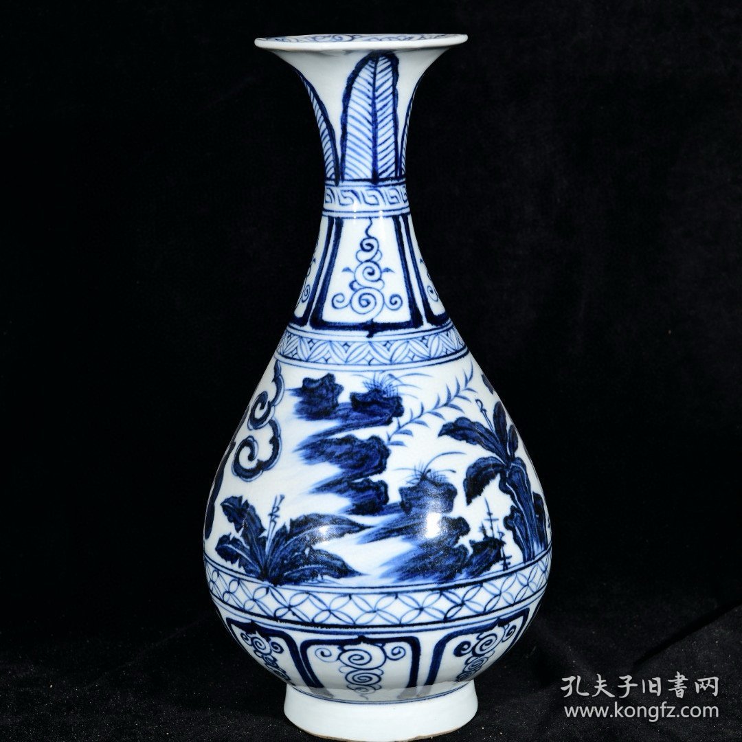 点击查看原图 大元国苏麻离青料青花人物故事纹玉壶春瓶
高28.3径14厘米2