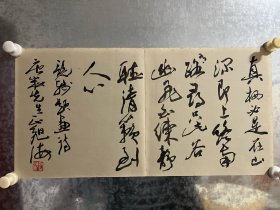 管旭海，1965年出生于扬州，法号持贤、正海，自号半醉斋主、不羁道人、闲云居士、种草人。中国民盟盟员、南京市秦淮区政协委员，江苏省书法家协会会员，南京市美术家协会会员等。作品保真