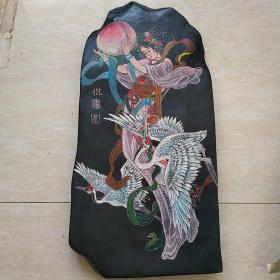 2000年左右，大同煤雕，祝寿图。