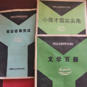 小荷才露尖尖角，有志者事竟成，文学百题，希望在拼搏中实现