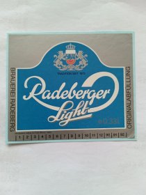 酒标——外国酒标 Radelerger 0.33L