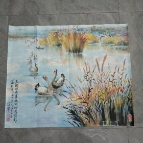 西安建筑科技大学资深教授、水彩画家侯继尧画作一张（四）