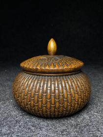 竹雕围棋罐