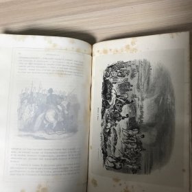 1842年出版的老版本法文原版书：圣赫勒拿纪念馆、流亡中的拿破仑、拿破仑的最后时刻、以及拿破仑皇帝遗骸被转移到荣军院的历史（16开精装 两册全）品相见描述