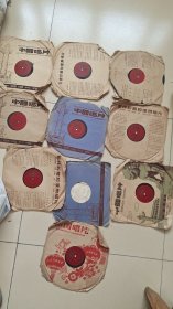50年代傅全香等人唱片《梁山伯与祝英台》九张带封套唱词。