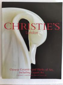 伦敦佳士得2003年11月11日优秀的中国瓷器工艺品拍卖图录