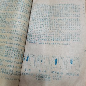 1959年油印老医书4本合订（药物学，放射学讲义，实验诊断学，传染病及流行病学实习，病理学讲义）