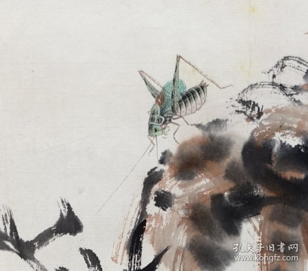许鸿宾国画纯手绘老气十足原装老裱