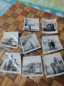 一个战士老照片，在兰州站，天津二宫，天津历史博物馆，北宁公园大象滑梯（8张合售）
