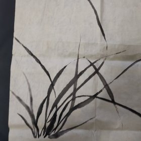 八十年代水墨画一副 兰草