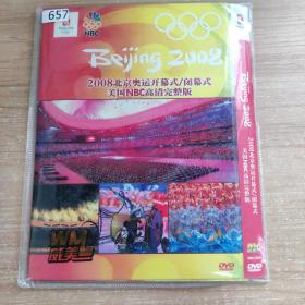 657影视光盘DVD:2008北京奥运开幕式/闭幕式美国NBC高清完整版     2张光盘 简装