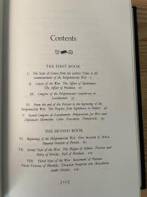 伯罗奔尼撒战争史 the history of the peloponnesian war  --Thucydides 修昔底德 国际关系史经典  franklin library  25周年真皮精装限量版 西方世界伟大名著系列丛书