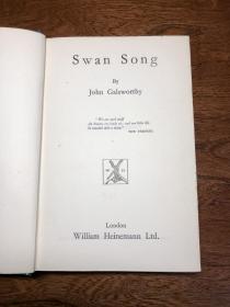 诺贝尔文学奖得主高尔斯华绥签名本： john galsworthy （精装本）