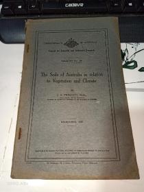 The Soils of Australia in relation to Vegetation and Climate    看图发货   品如图