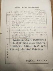 4375北京师范大学优秀学生登记表一页两面（1998年化学系某学员，北京师范大学化学系主任 朱文祥及化学系副主任程泉寿签批意见）