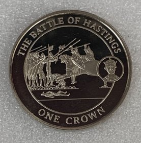 2008年英属直布罗陀 黑斯廷斯战役 克朗型纪念币 铜镍38mm