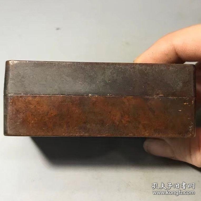 厚重铜器铜盒子长7.5厘米厚3厘米