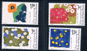 LZ303列支敦士登1996斐迪南格尔百岁绘画 新 4全 外国邮票
